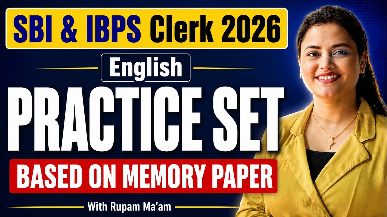 SBI & IBPS Clerk 2026 English | Practice Set | Based on Memory Paper  | Rupam Ma&rsquo;am