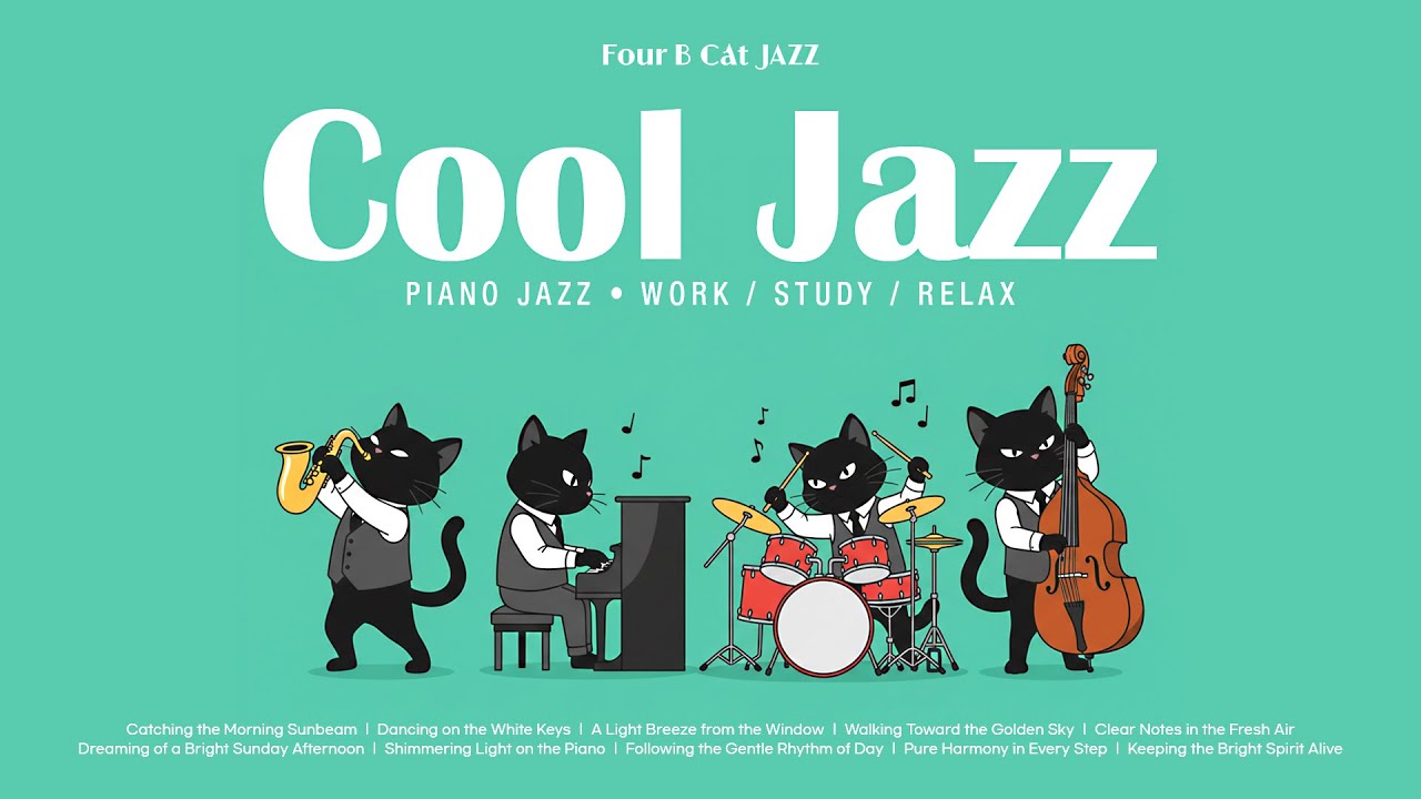 Bright Upbeat Jazz for Flow State ☀️ | Radiant Ivory Motion — Four B Cat Jazz