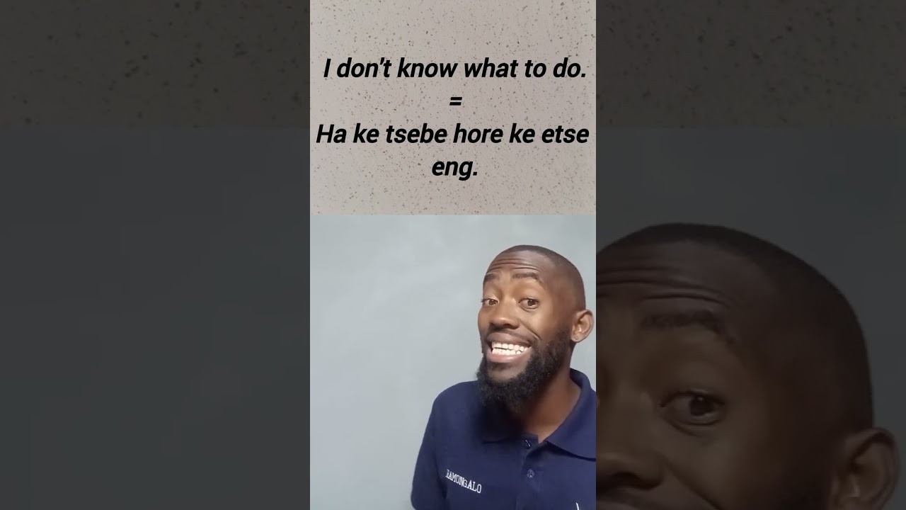 How to speak Sesotho in few minutes.