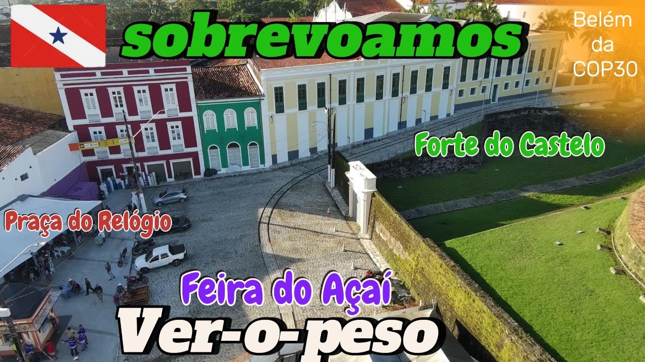 Voltamos a sobrevoar a maior feira livre de Belém! Veja o Ver-o-peso de cima!