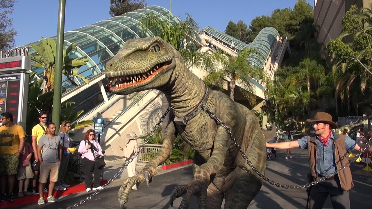 Встреча с рапторами в Universal Studios Hollywood, Мир Юрского периода, Парк Юрского периода — Ta...