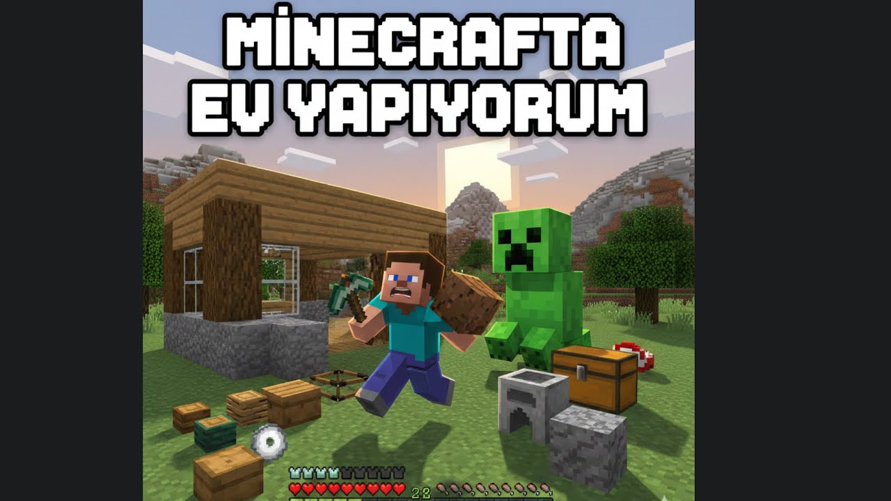 Minecrafta kocaman ev yapımı ( part 1)