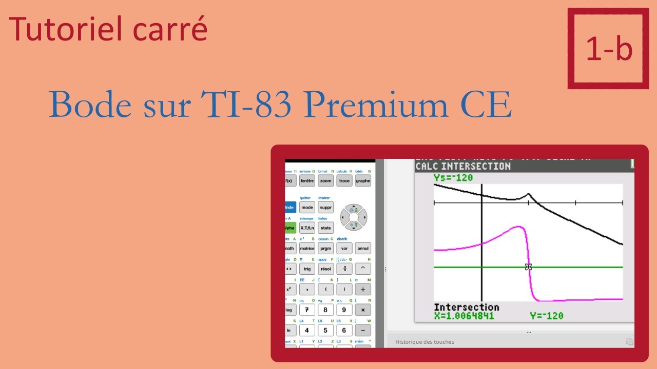 TC#1b : Bode sur TI-83 Premium CE