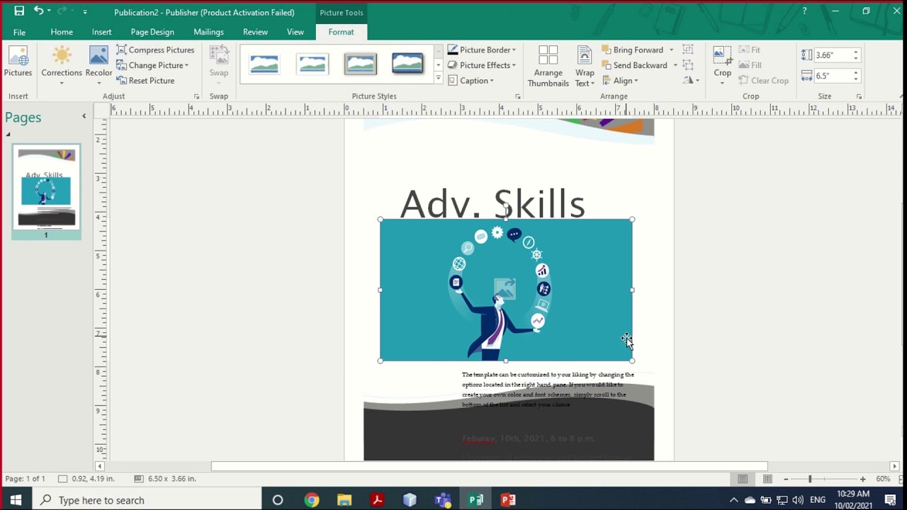 Microsoft Publisher 2016- beginner tutorial