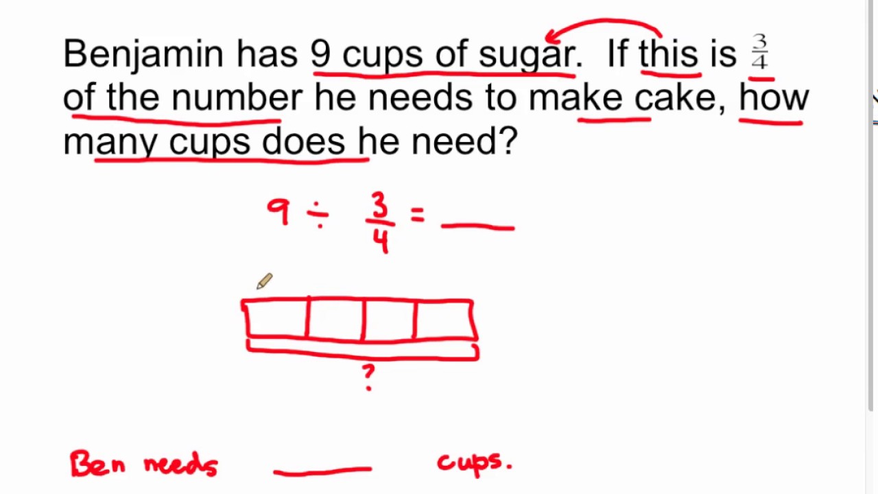 6.NS.1 - Division of Whole Number by Fraction Word Problem