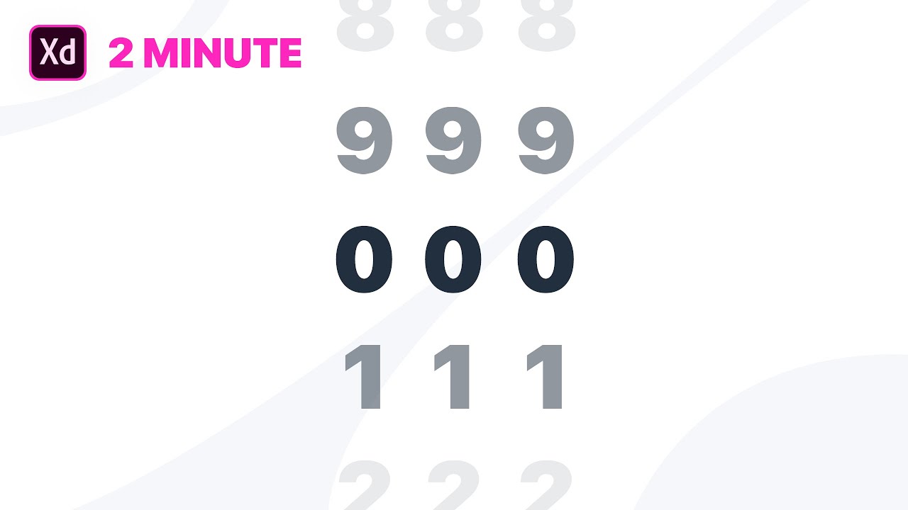 Adobe XD Number Counter in 2 Minutes - Tutorial