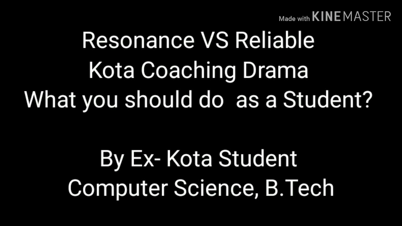 Resonance V/S Reliable Coaching Review || Kota Coaching Institute ||