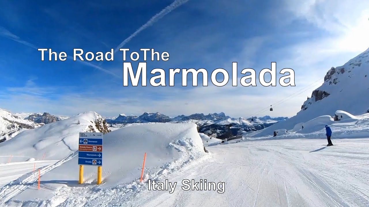 Italy Skiing The road to the Marmolada #italy #dolomites #skiing #wintersports #mountains