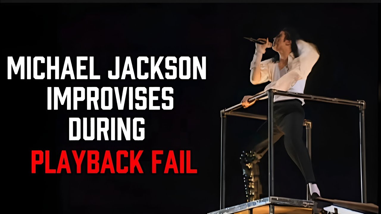 Michael Jackson improvising during a playback fail