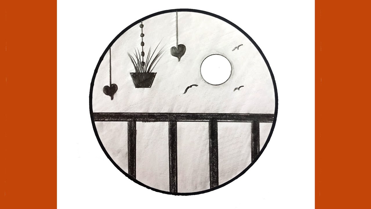 Circle drawing |Beautiful scenery drawing |Draw with Reya
