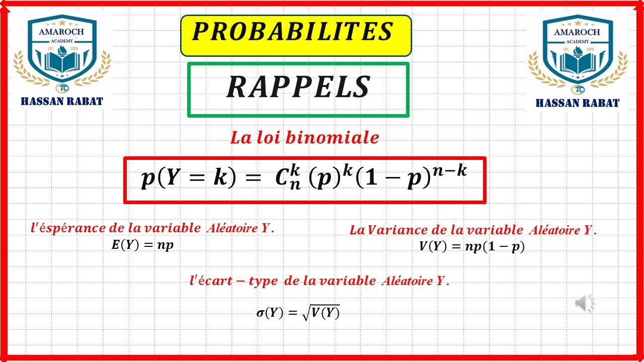 Calcul de probabilités (Exercice Q5) Loi binomiale 2 Bac