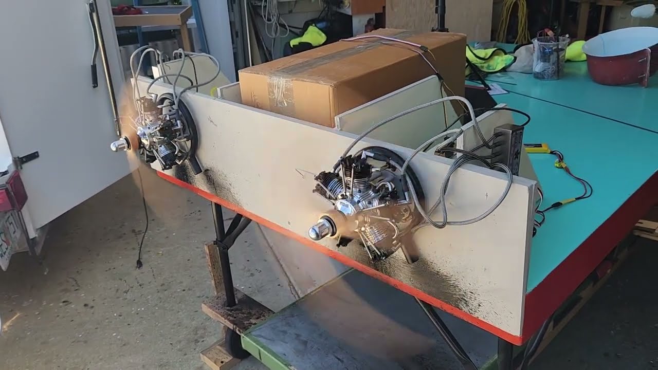 The Sound of Twin UMS 5-55 Radial Engines ( TURN IT UP)