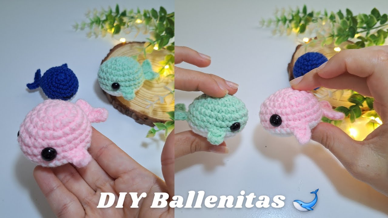 Ballenas Amigurumi DIY🐋 ~ Ballenitas fáciles y rápidas A CROCHET en #Tendencia 🐋