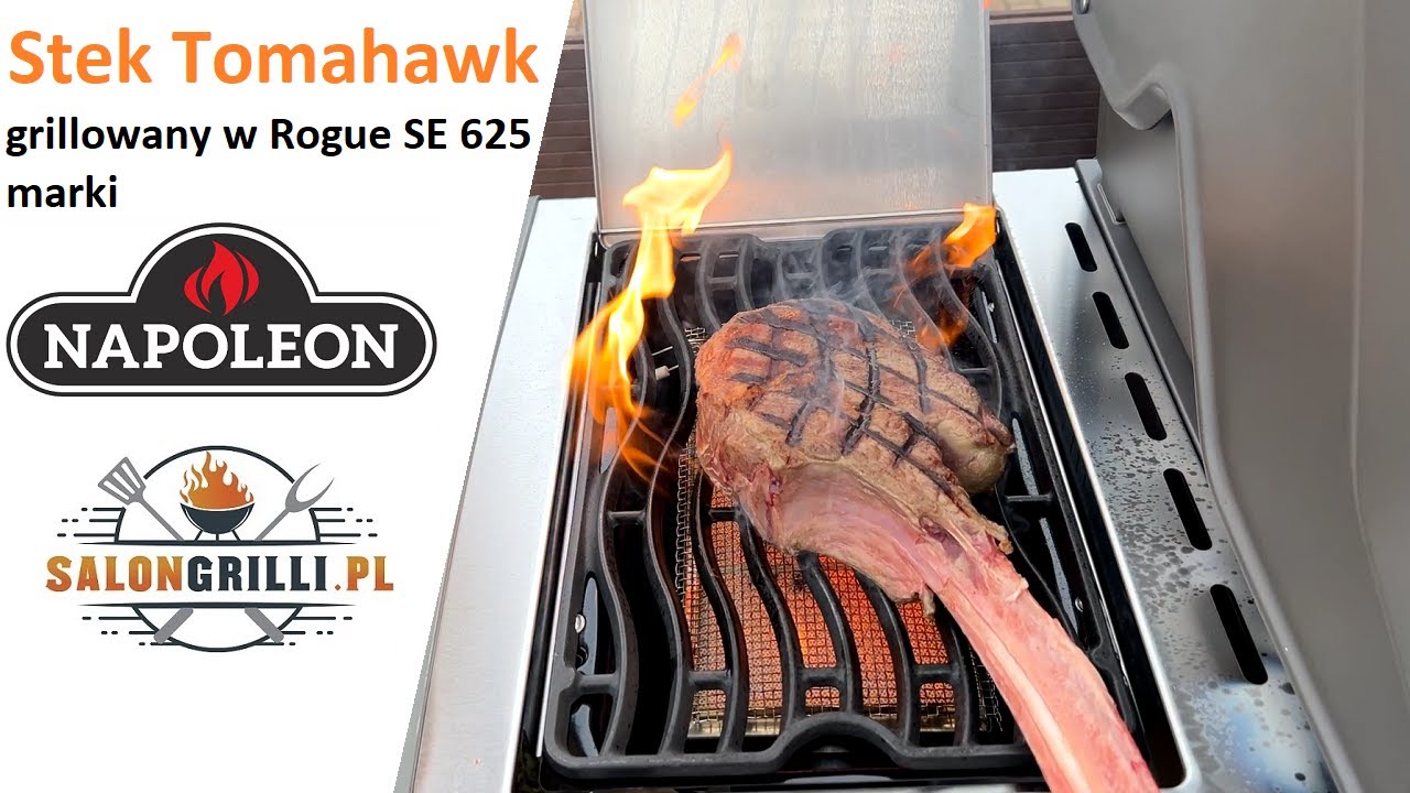 Stek Tomahawk grillowany na palniku Sizzle Zone IR w Rogue SE 625 Napoleon SalonGrilli.pl