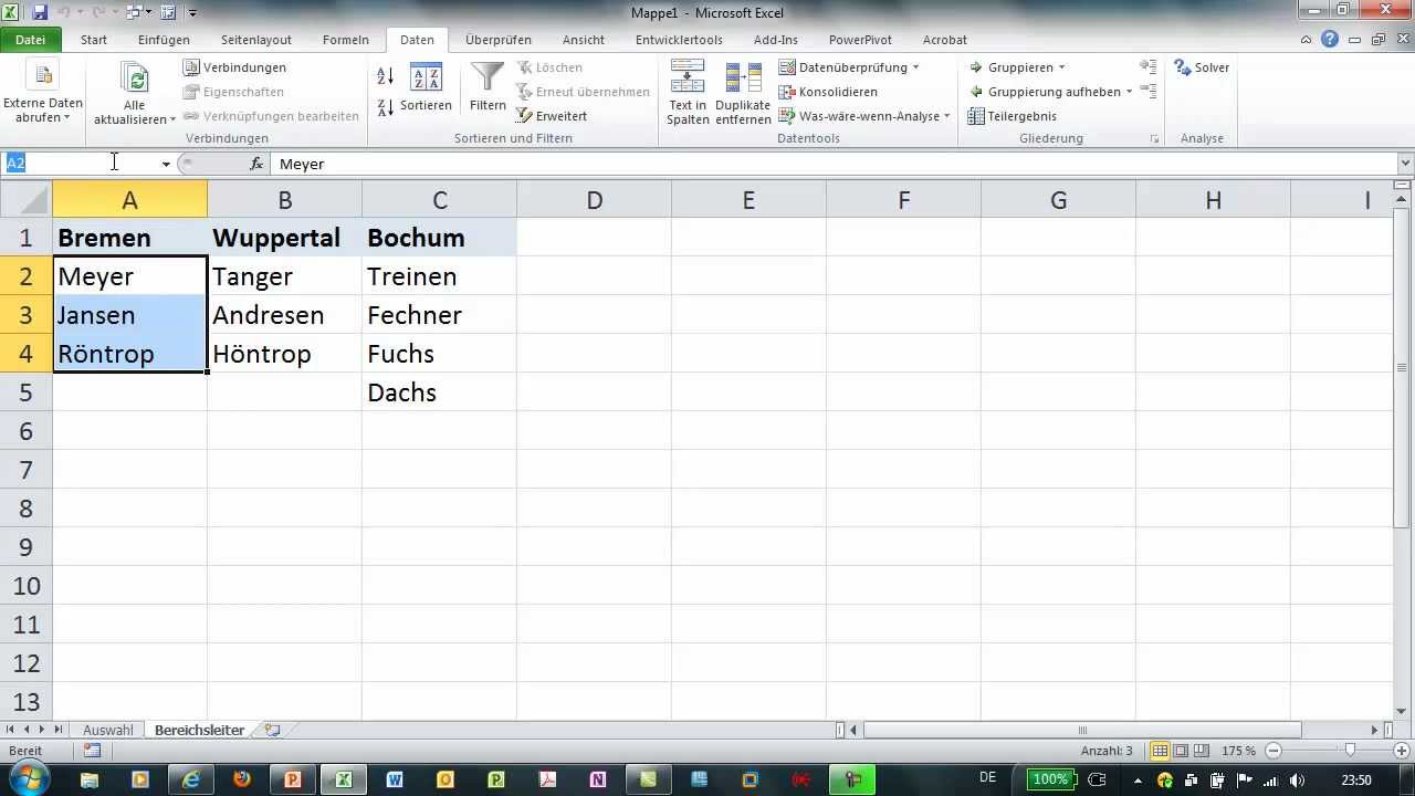 Excel - Daten&uuml;berpr&uuml;fung / Dateng&uuml;ltigkeit &uuml;ber benannte Bereiche und WENN steuern