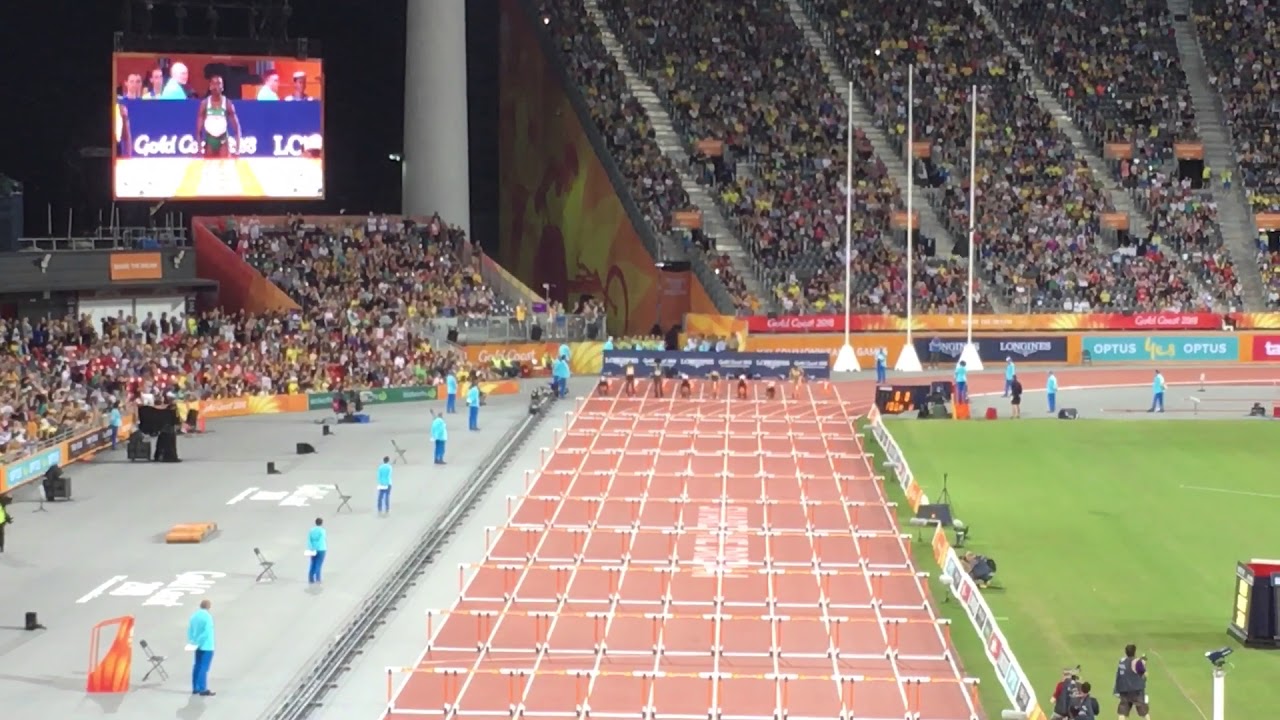 Women&rsquo;s 100m Hurdles Final Commonwealth Games 2018 Gold Coast