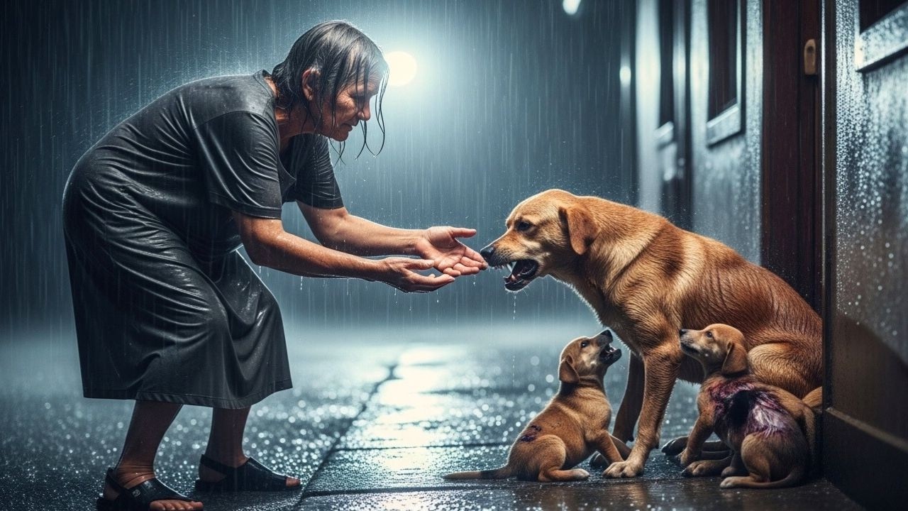 IDOSA SALVA CARAMELO FERIDA E SEUS FILHOTES EM MEIO À TEMPESTADE. ENTÃO ALGO ACONTECE.