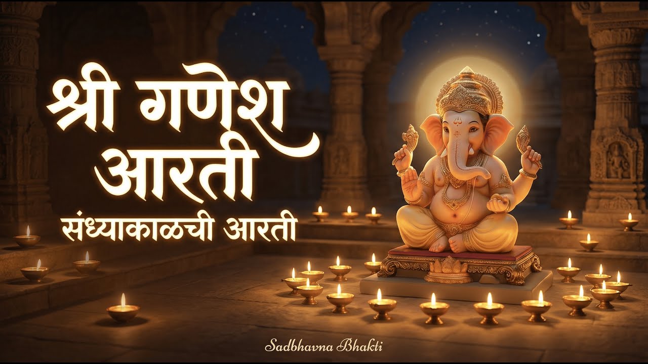 Shri Ganesh Aarti | Evening Aarti | Sukhkarta Dukhharta | Sadbhavna Bhakti