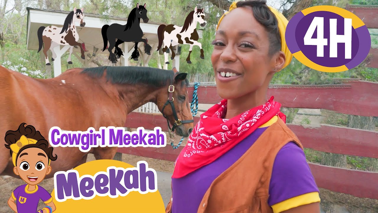 Cowgirl Meekah Takes Care of Horses and Farm Animals! | 4 HR OF MEEKAH | Educational Videos for Kids