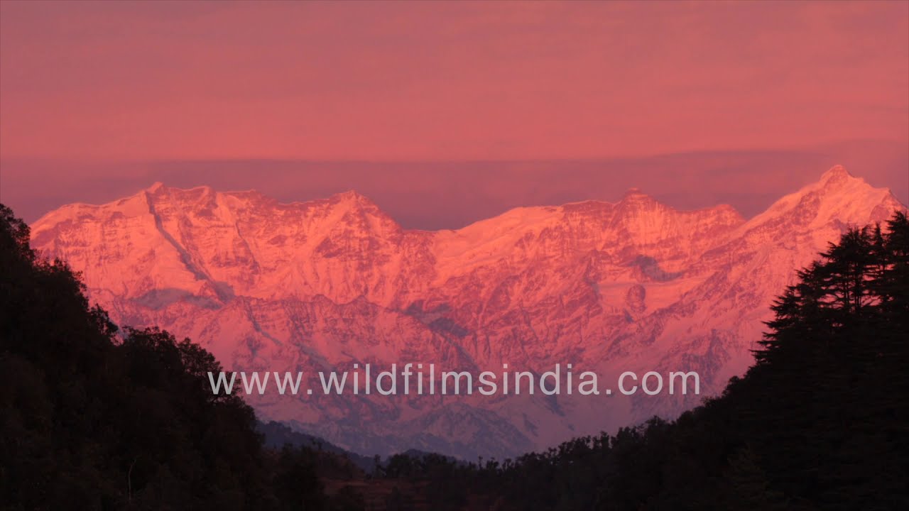 Pure Himalayan pastels colour magic! Jaonli Gangotri peak Time lapse, from wildfilmsindia Jabbarkhet