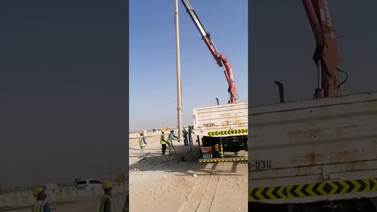 Removing/Uninstalling street light pole 14m Tamil