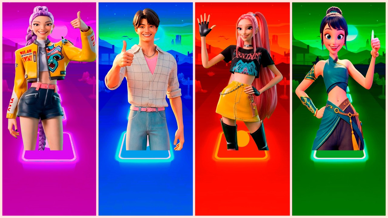 Kpop Demon Hunters 🎯 Tiles hop EDM RUSH 🎮