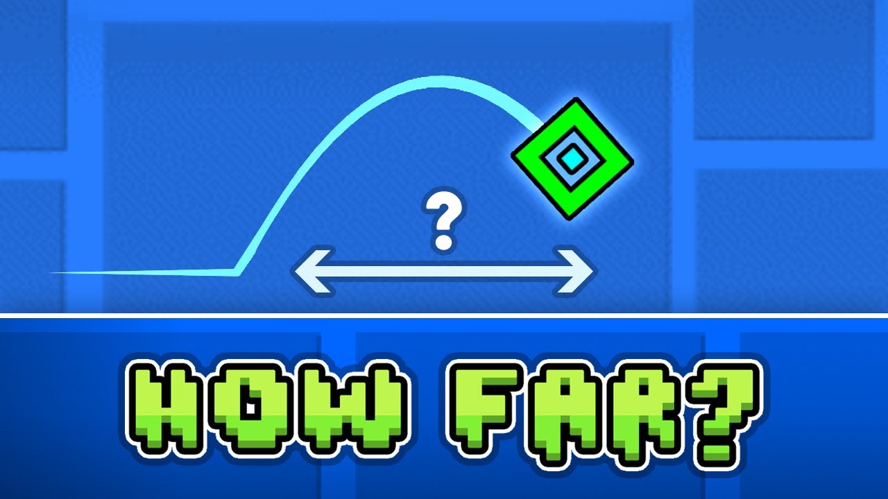 How Far Can Geometry Dash Icons Jump at Different Speeds? (Part 1 - Cube)
