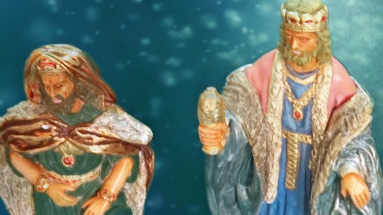 Reyes Magos Dorado y Policromado Técnica