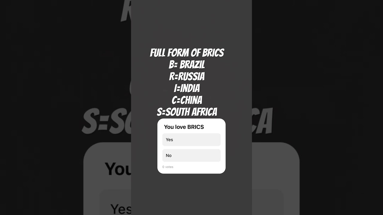 You love BRICS
