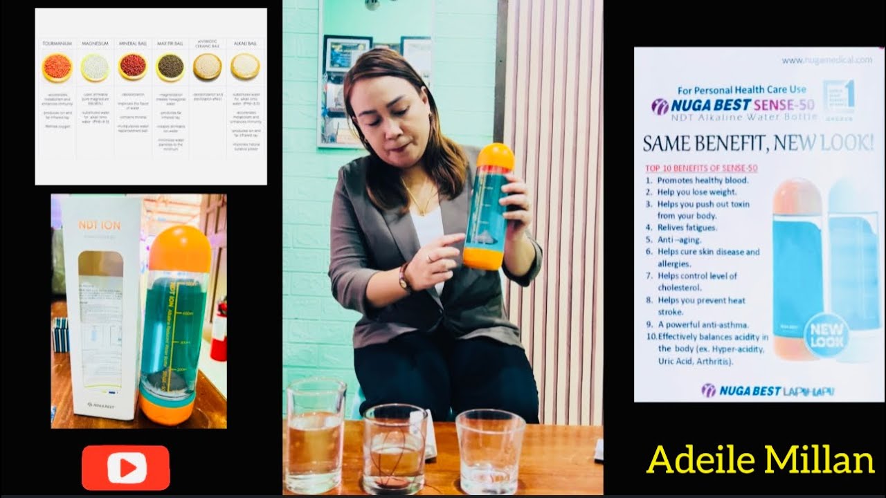 NUGA BEST SENSE 50 ALKALINE WATER BOTTLE/TUMBLER