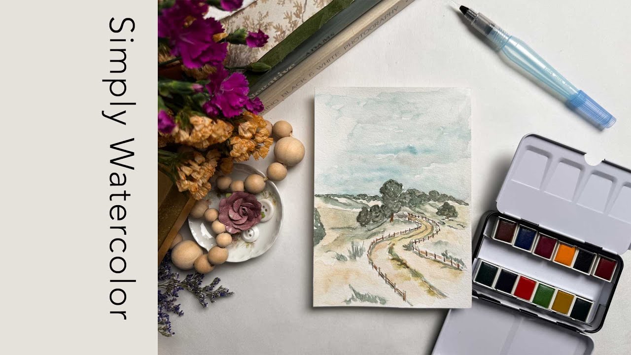 Simply Watercolor | Cottage Path