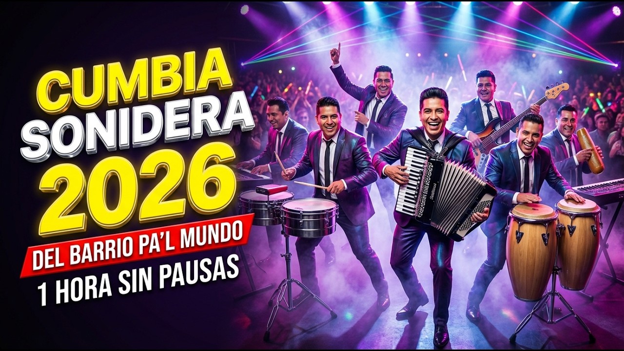 🎺🔥 CUMBIAS SONIDERAS 2026 🔊 1 HORA SIN PAUSAS — Del Barrio Pa’l Mundo (Para Bailar) 💃🕺