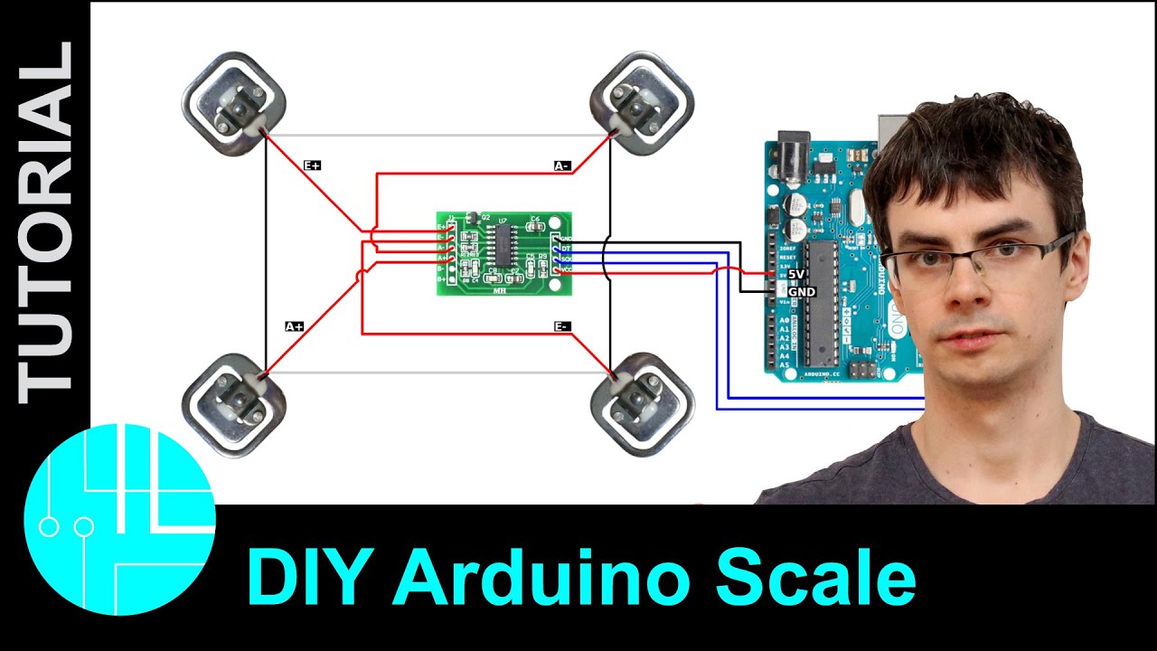 Весы Arduino с датчиками веса HX711 и 50 кг для напольных весов | Пошаговое руководство.