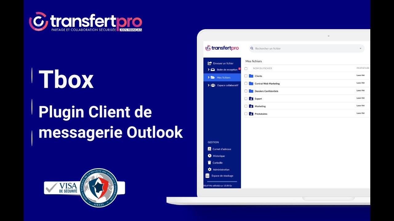 Plugin Client de messagerie Outlook - TransfertPro