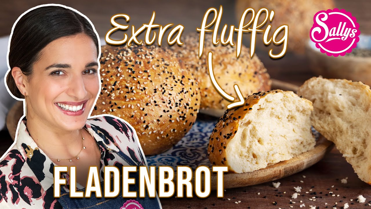fluffiges Fladenbrot / Dönerbrot mit Sesam 🍞 schnell & lecker / perfekt zum Grillen ❤️