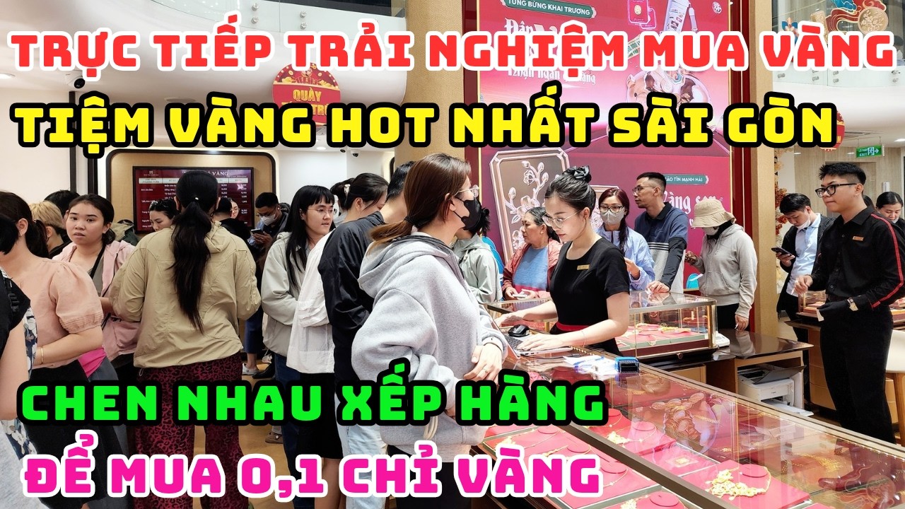 SỐT RẦN RẦN! HÀNG TRĂM NGƯỜI CHEN NHAU XẾP HÀNG ĐỂ MUA 1 PHÂN VÀNG BẢO TÍN MẠNH HẢI HOT NHẤT SÀI GÒN
