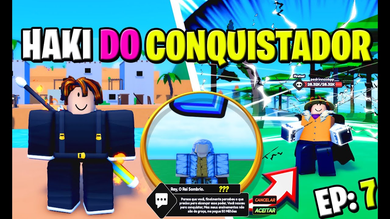 CONSEGUI O HAKI DO CONQUISTADOR E FIQUEI 100X MAIS FORTE EM DE NOOB AO PRO NO ONE FRUIT - ROBLOX