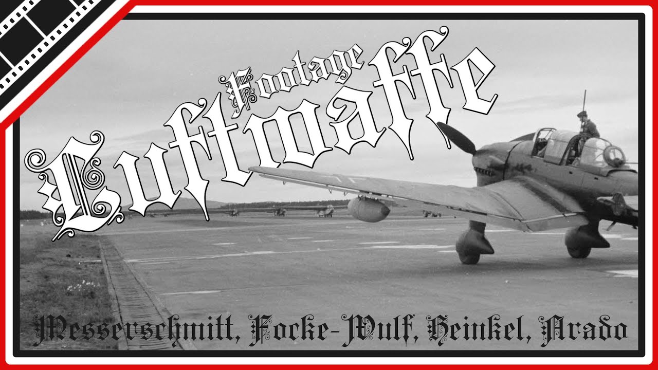 Compilation d'Images d'Avions Allemands de la Seconde Guerre Mondiale // Luftwaffe Footage.