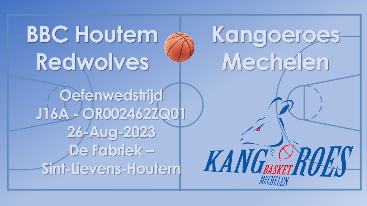 2023-08-26 BBC Houtem Redwolves - Kangoeroes Mechelen - U16 A