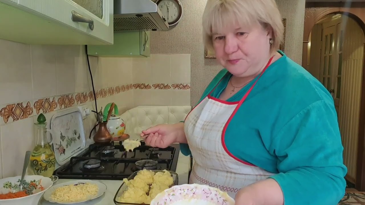 Серия блюд из фарша и картошки