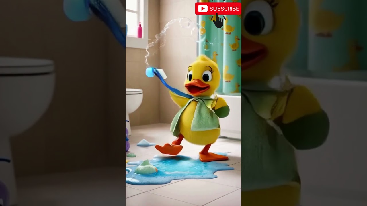 Quack! It’s Brush O’Clock – Funny Duck Brushing Song for Kids | 3D Cartoon 
