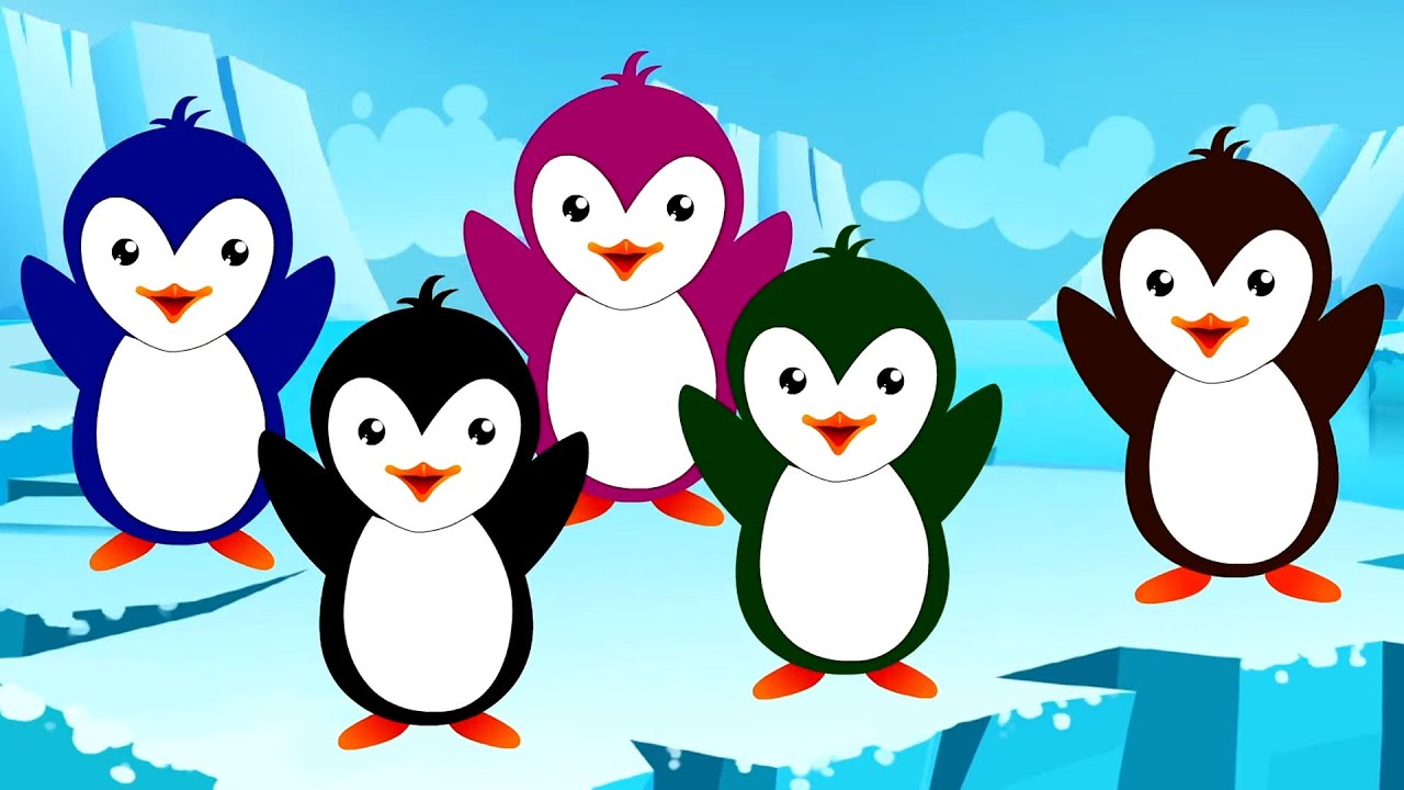 Cinco Pequeños Pingüinos Vídeos De Aprendizaje Para Niños En Español