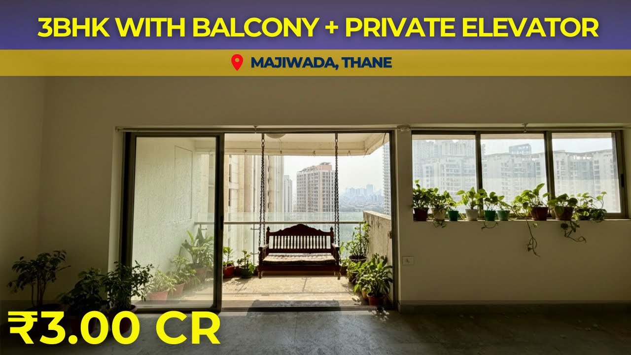 3BHK with Balcony & Private Elevator for Sale | Majiwada Thane