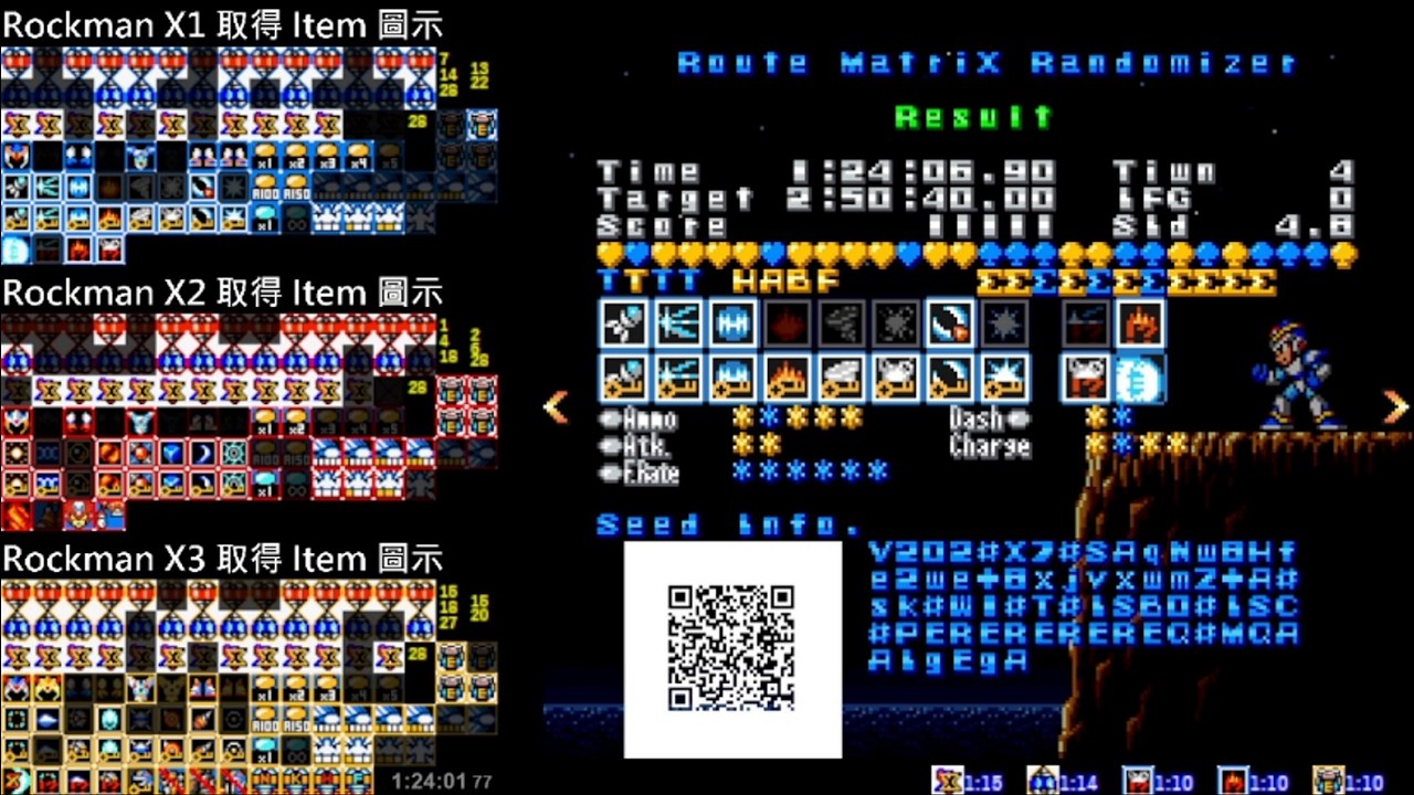 [RTA] [HACK] Route MatriX Randomizer (Preset : Full, Clear Time - 1:24:07, Score 11111, 4 Misses)