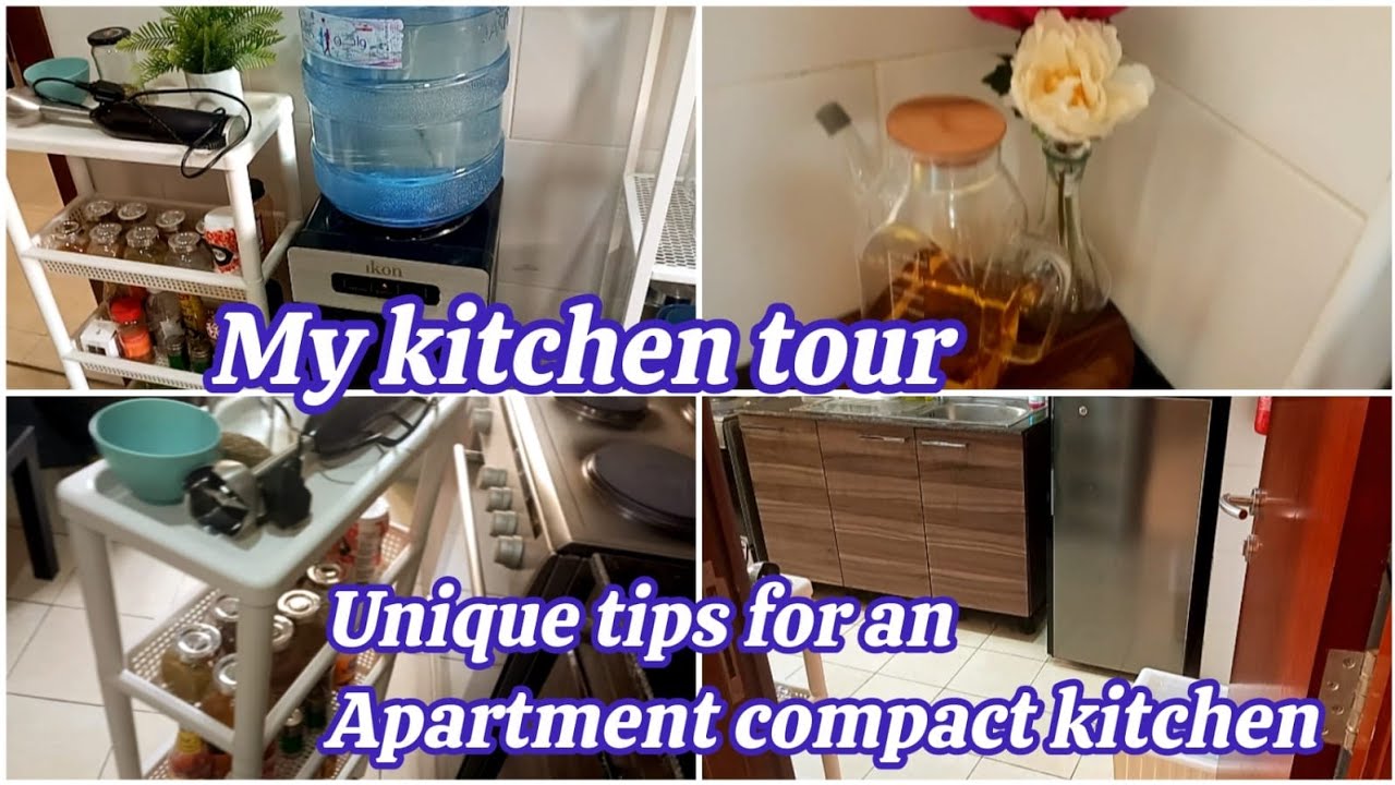 Simple tour of an apartment compact size kitchen/ Tiny and small tips to make kitchen look beautiful