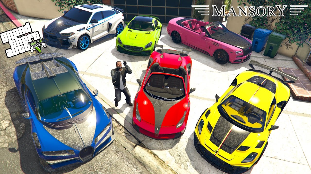 GTA 5 - Stealing Luxury Mansory Cars with Franklin | (GTA V Real Life Cars #97)