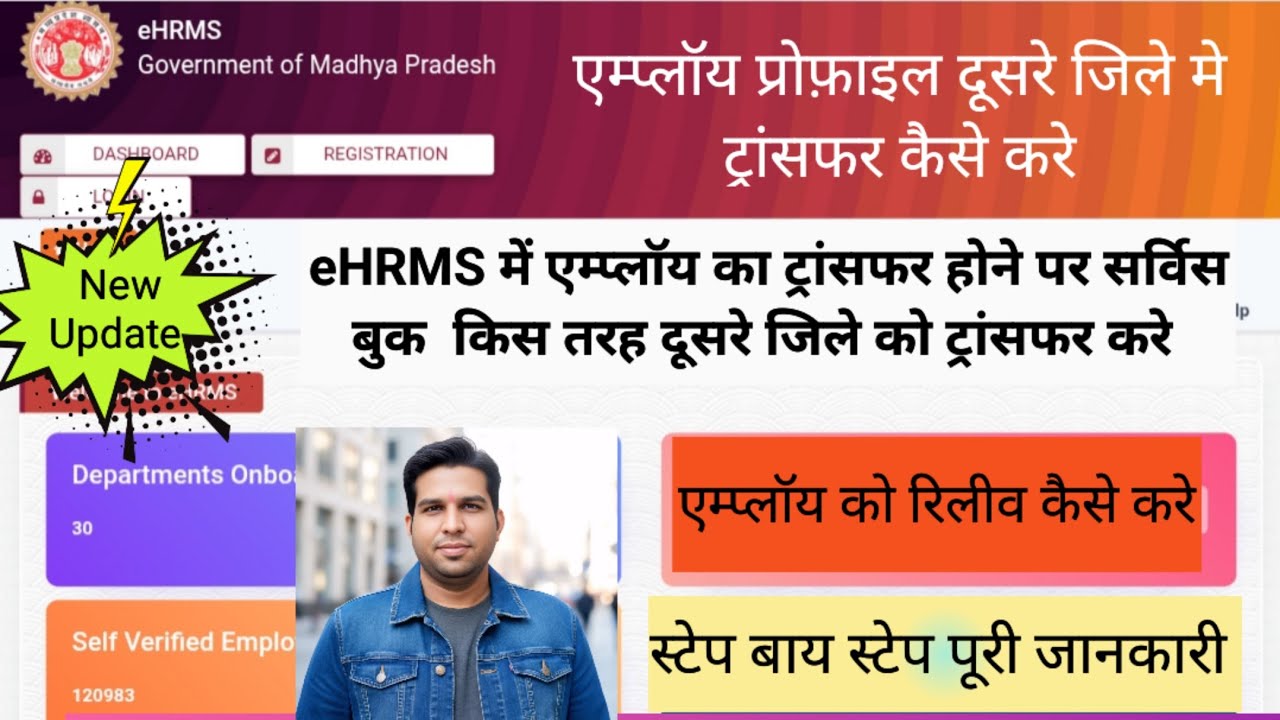 ehrms me employee profile dusre jile me Kaise transfer kare।। employee transfer Kaise Kare