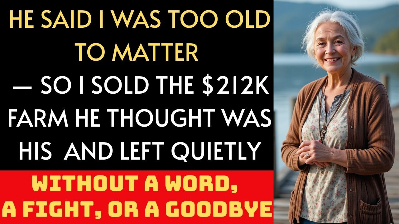 On Mother’s Day, my son said I no longer mattered—so I sold the $212K farm he thought was his.