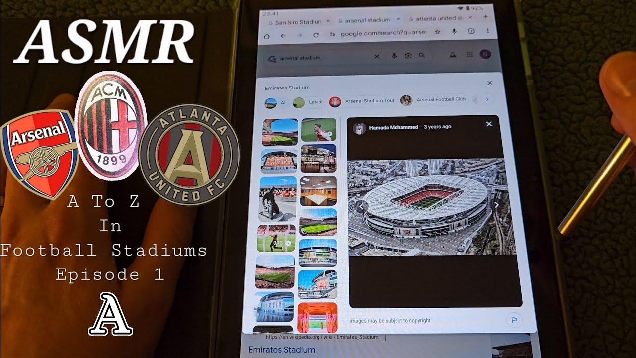ASMR Looking at Football Stadiums Episode 1 (A)  Visuals & Whispering 