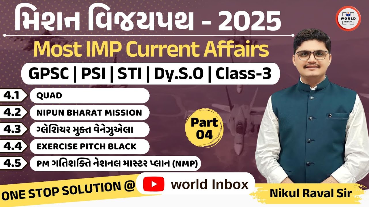 Mission Vijaypath 2025 | Part - 04 | Lecture By Nikul Raval Sir | World Inbox Academy